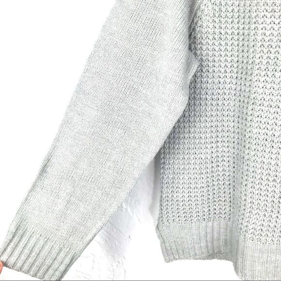 89th & Madison Gray Knit Jeweled Crew Neck Sweater - Picture 9 of 11